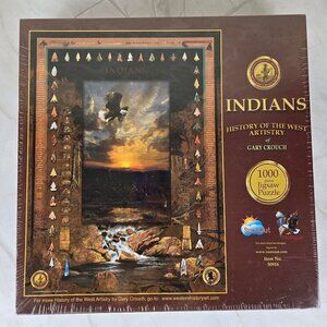 SunsOut Indians History of the West by Gary Crouch 1000 Piece Jigsaw Puzzle NWT